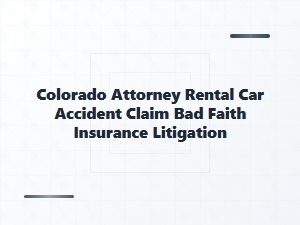Colorado Attorney Handles Rental Car Accident Bad Faith Claims